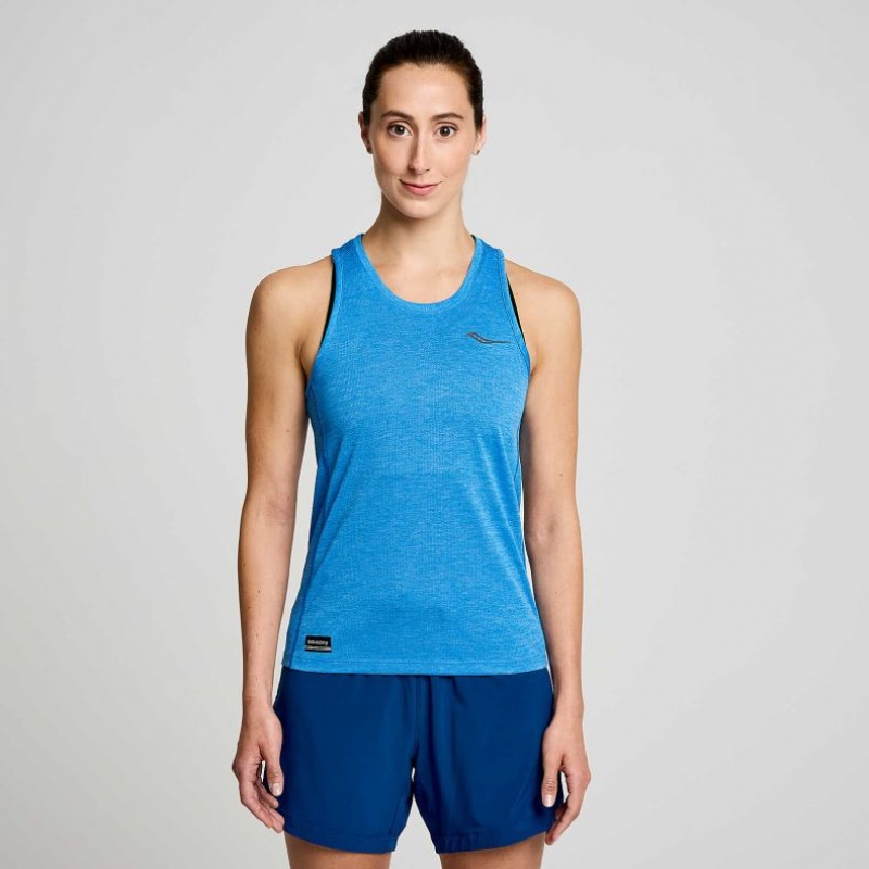 Blue Women\'s Saucony Stopwatch Singlet | AUS-DFMAW