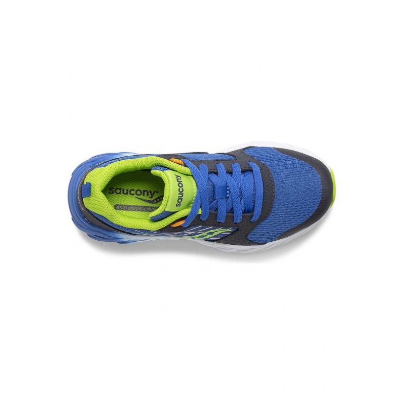 Blue / Green Big Kids' Saucony Wind 2.0 Lace Sneaker | AUSTRALIA-PVEIM