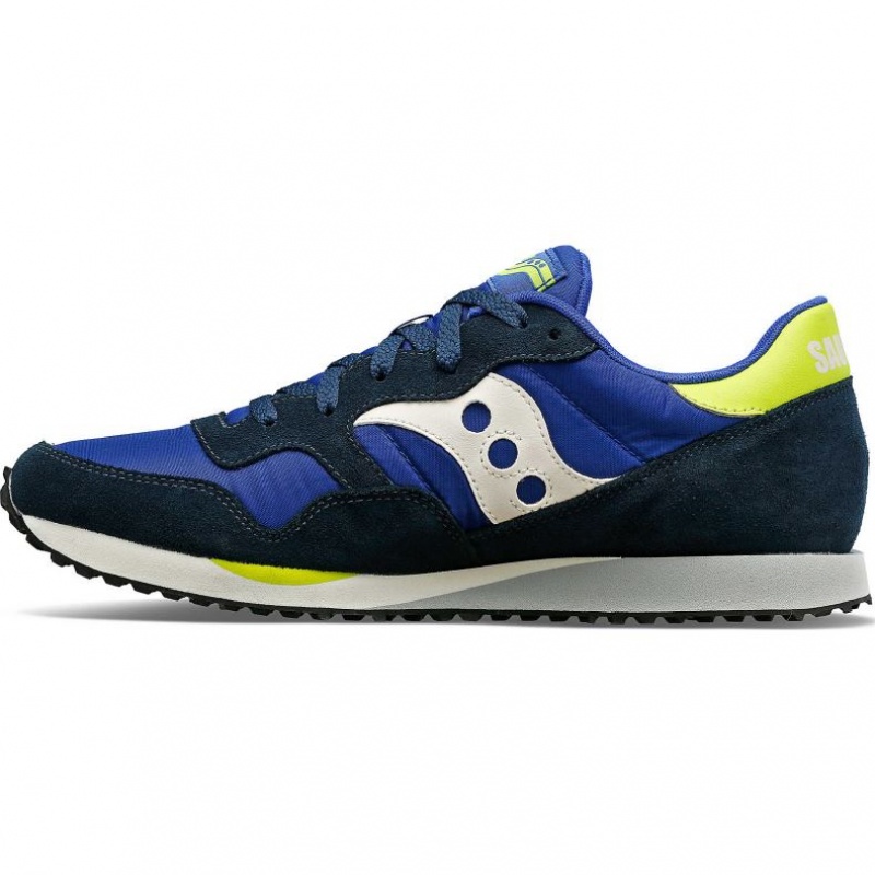 Blue / White / Light Green Men's Saucony DXN Trainer | AUS-ZOJLU