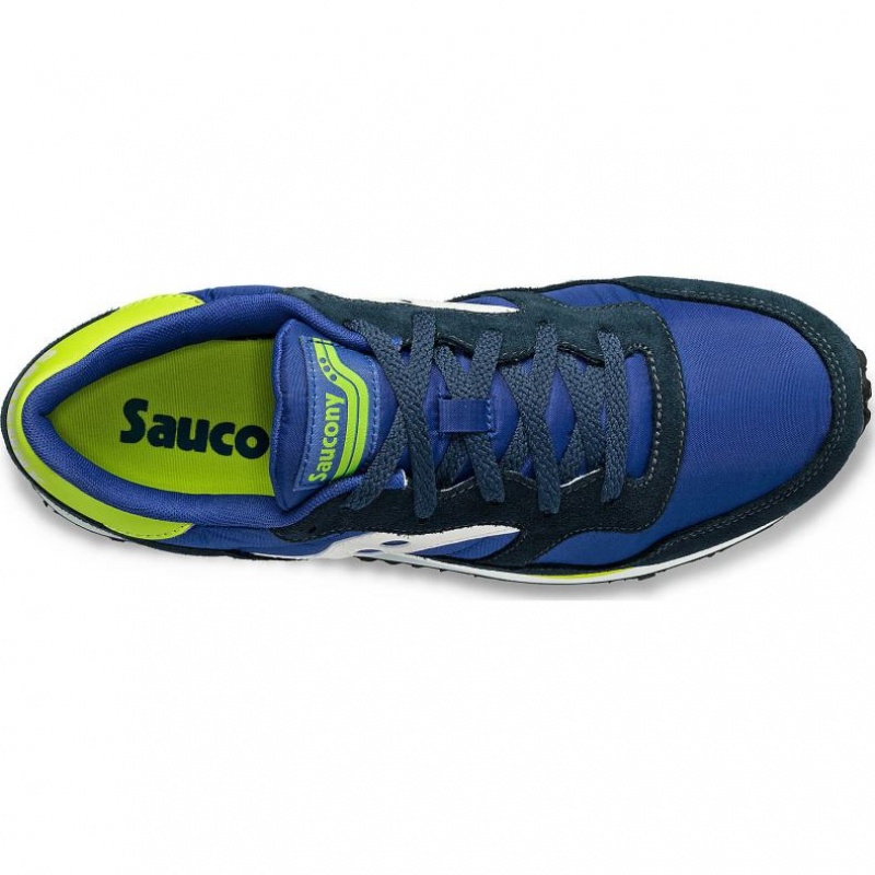 Blue / White / Light Green Men's Saucony DXN Trainer | AUS-ZOJLU