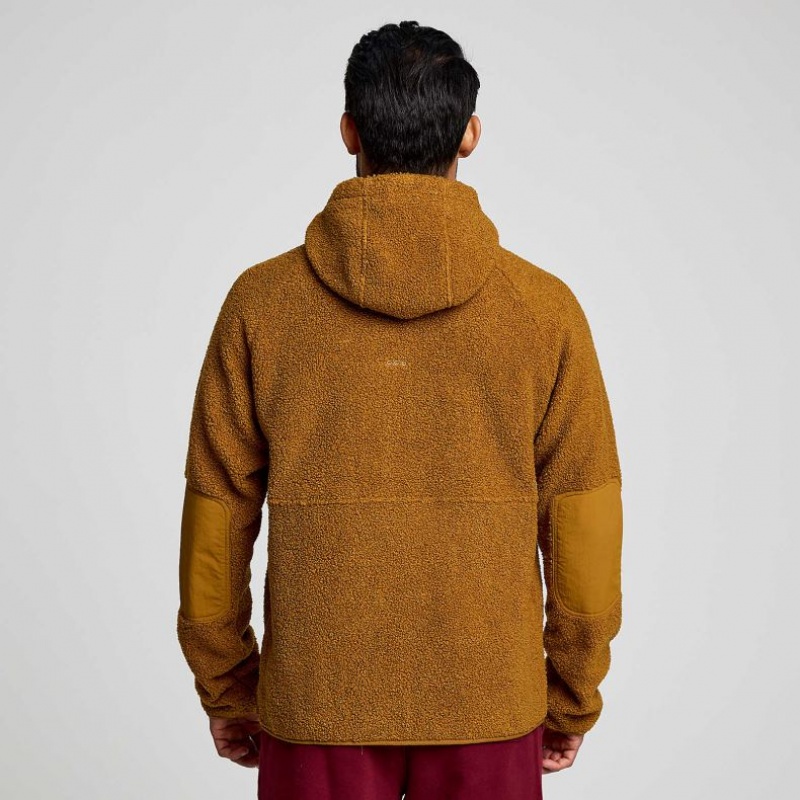 Brown Men's Saucony Recovery Sherpa Pullover Hoodie | AUS-YCANZ