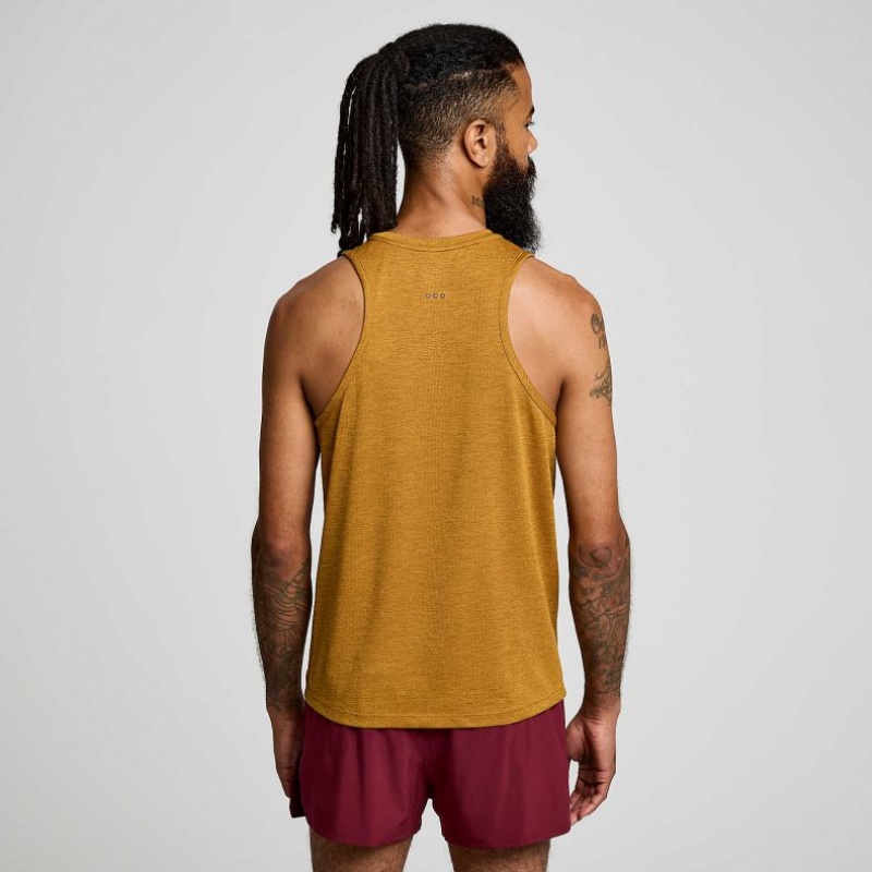 Brown Men's Saucony Stopwatch Singlet | AUSTRALIA-GTLSP