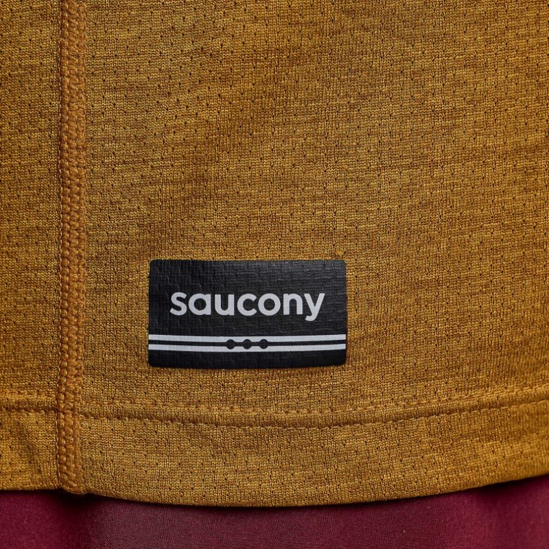 Brown Men's Saucony Stopwatch Singlet | AUSTRALIA-GTLSP