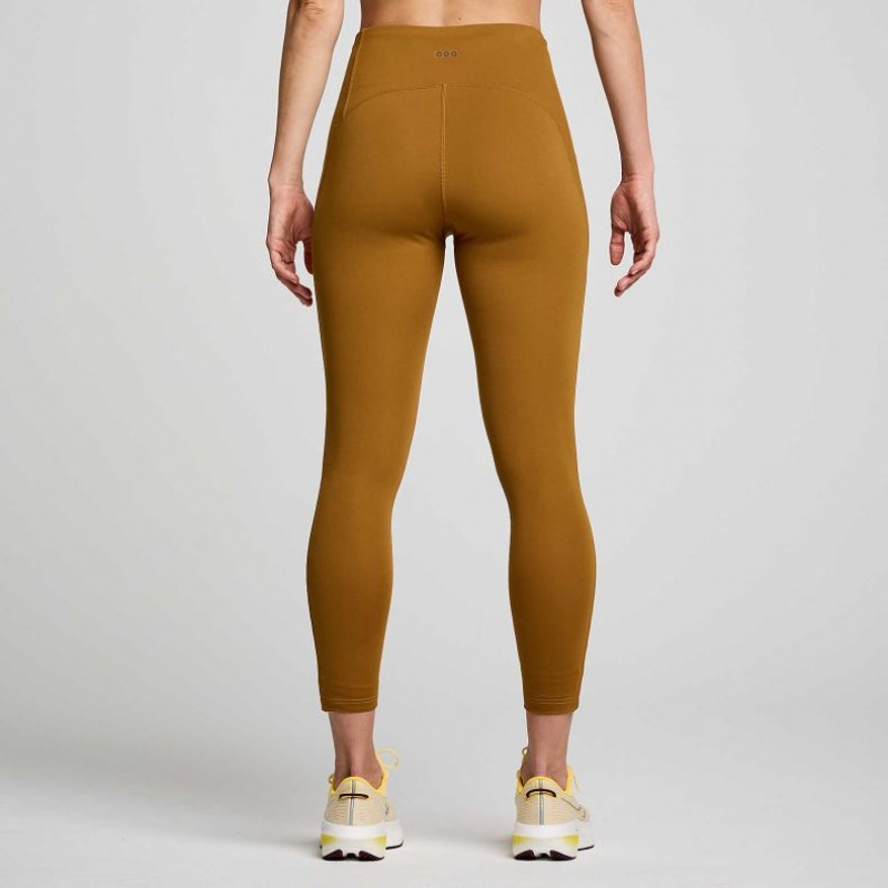 Brown Women's Saucony Fortify Viz Tight | AUS-WZBVP