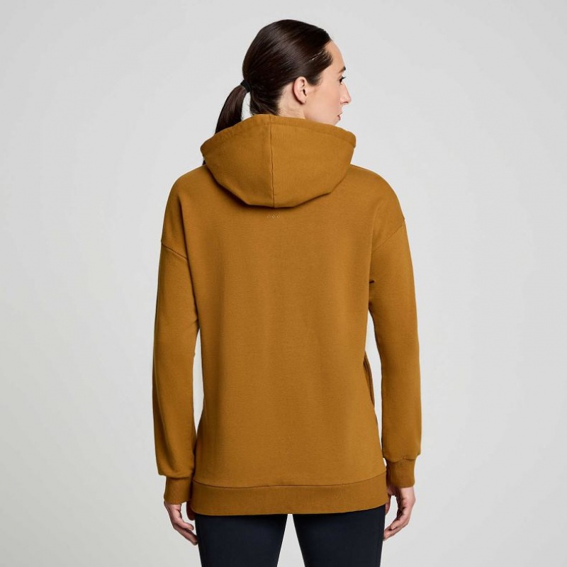 Brown Women's Saucony Recovery Zip Tunic Hoodie | AUS-YNZHE