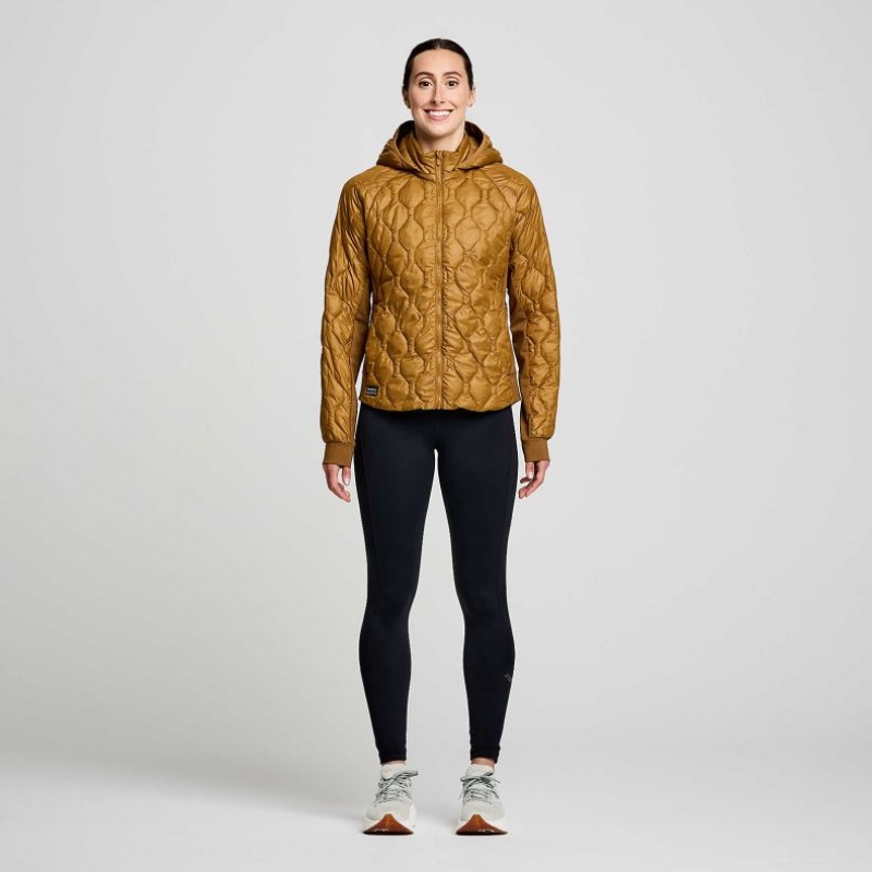 Brown Women's Saucony Solstice Oysterpuff Jacket | AUSTRALIA-MTEGU