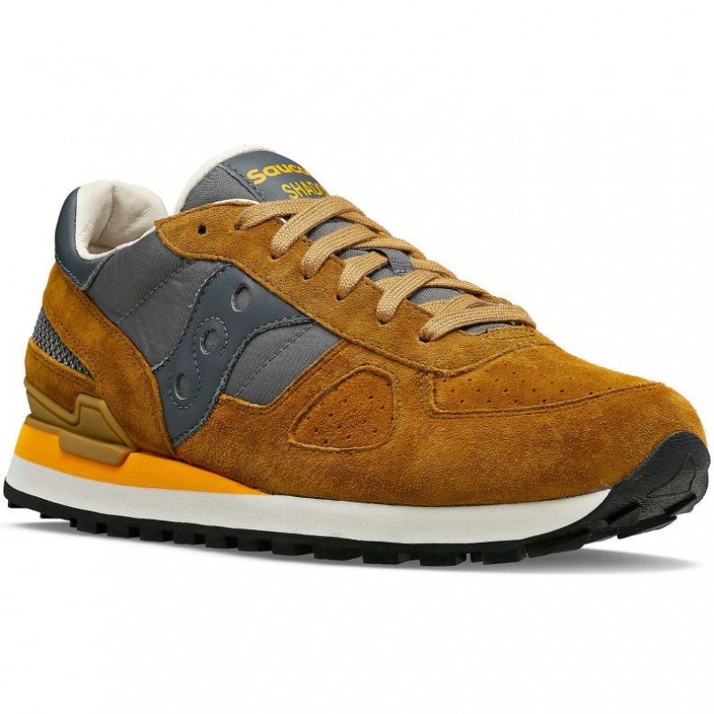 Brown / Grey Men's Saucony Shadow Original Premium Trainer | AUS-SEHDL