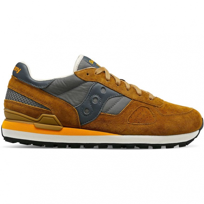 Brown / Grey Men\'s Saucony Shadow Original Premium Trainer | AUS-SEHDL