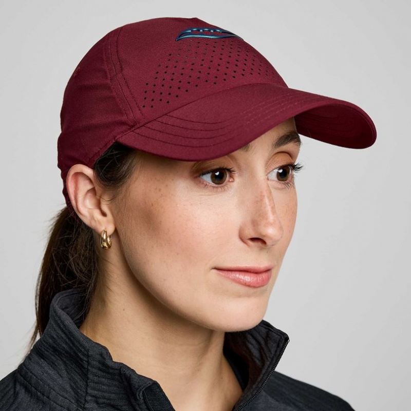 Burgundy Women\'s Saucony Outpace Petite Hat | AUS-SUVDJ