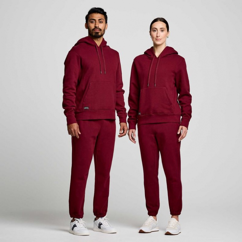 Burgundy Women's Saucony Recovery Hoodie | AUS-IQPHZ