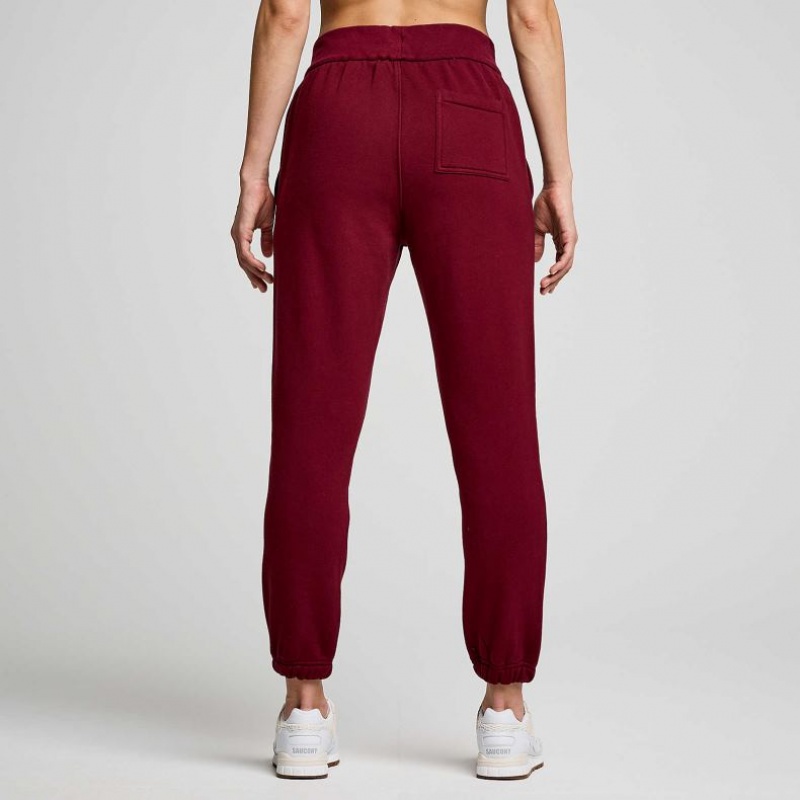 Burgundy Women's Saucony Recovery Jogger | AUSTRALIA-MBVZW