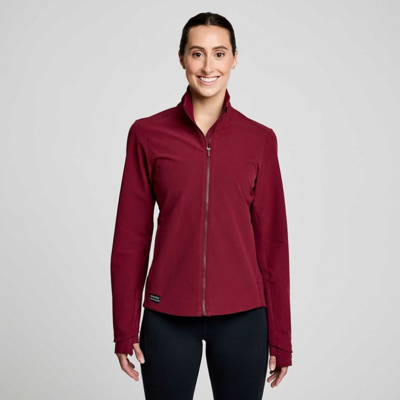 Burgundy Women\'s Saucony Triumph Jacket | AUSTRALIA-WOJTX