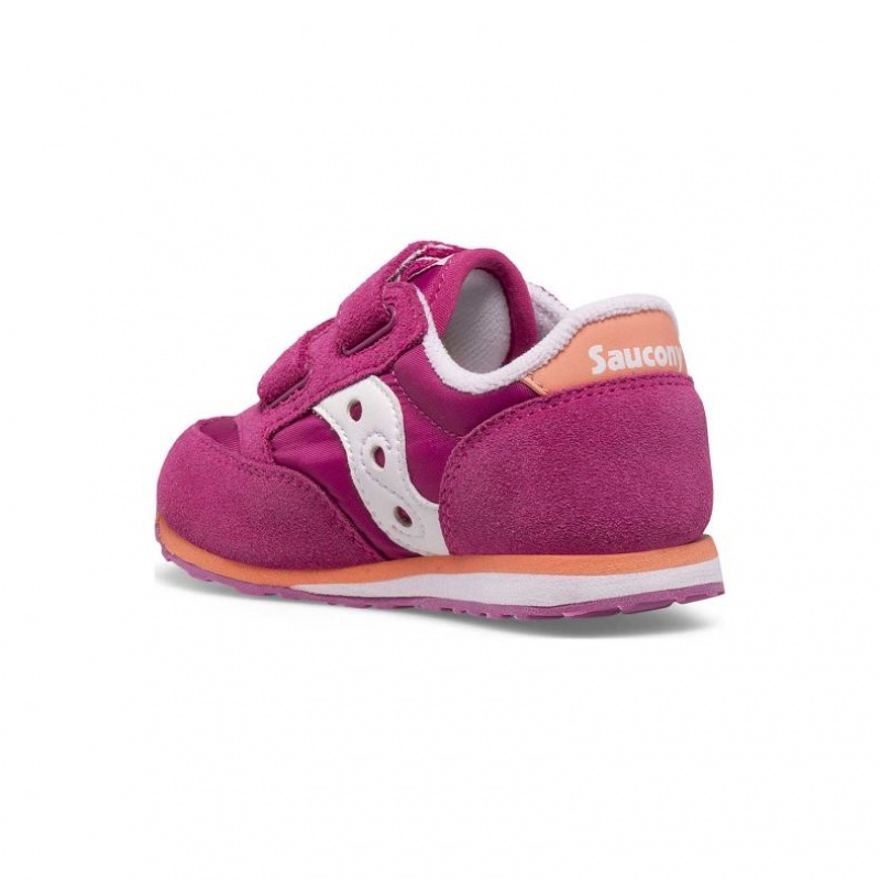 Fuchsia Little Kids' Saucony Baby Jazz Hook & Loop Sneaker | AUS-HMZGD