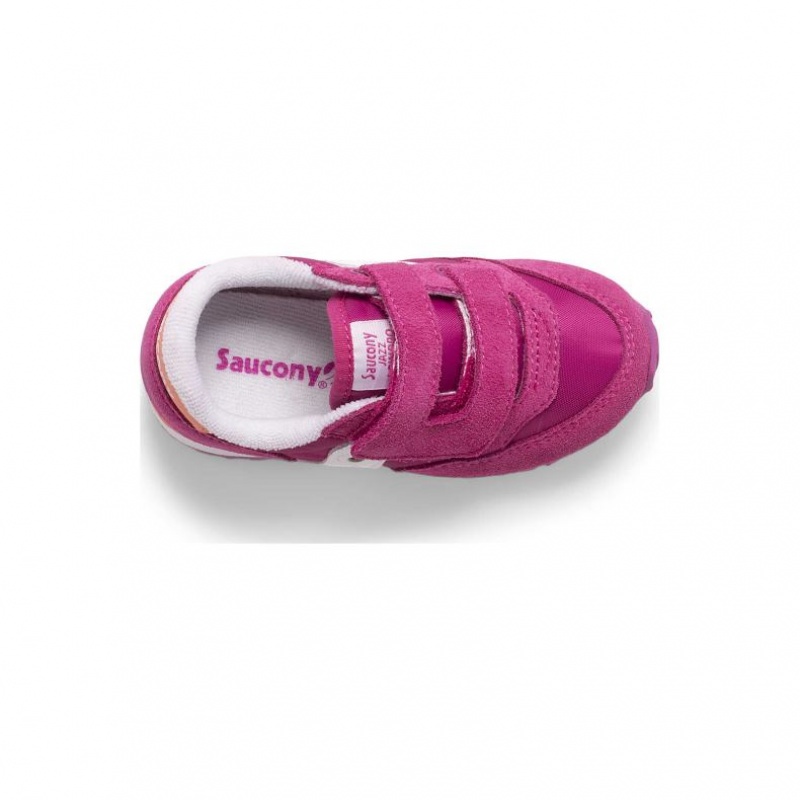 Fuchsia Little Kids' Saucony Baby Jazz Hook & Loop Sneaker | AUS-HMZGD