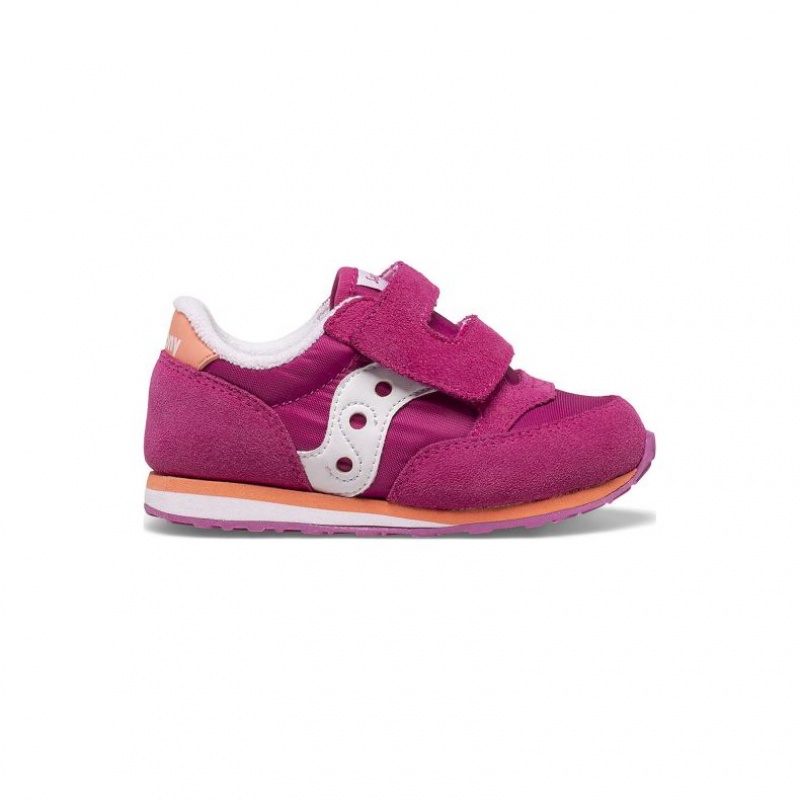 Fuchsia Little Kids\' Saucony Baby Jazz Hook & Loop Sneaker | AUS-HMZGD