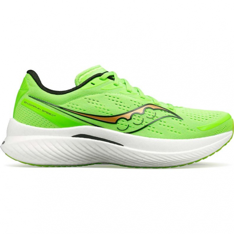 Green Men\'s Saucony Endorphin Speed 3 Running Shoes | AUSTRALIA-TAQYF