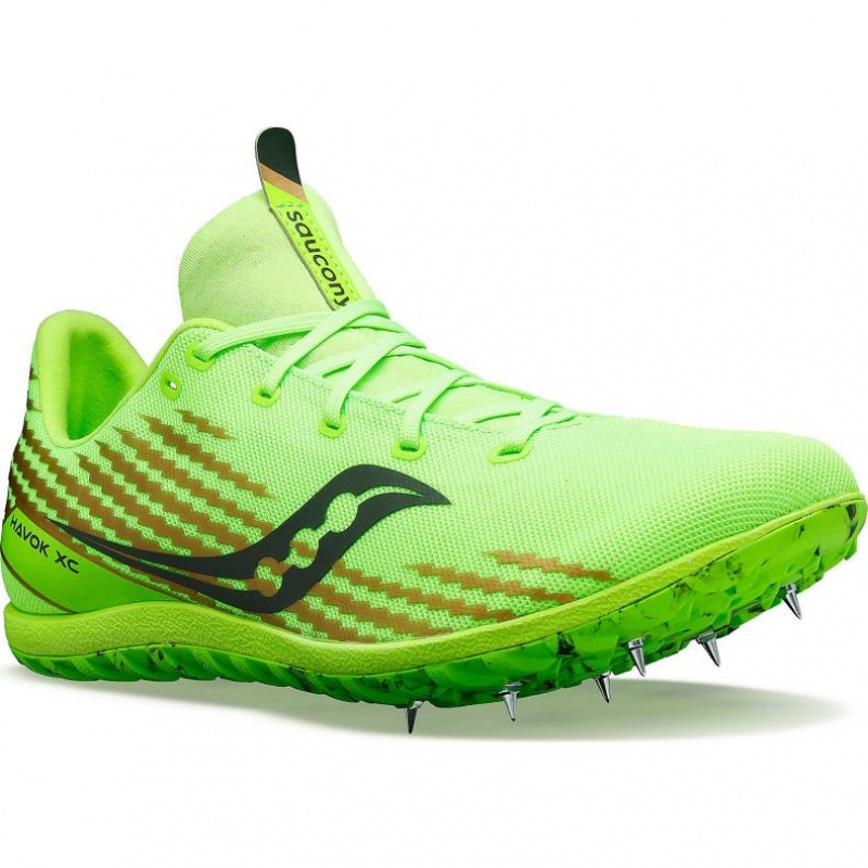 Green Men's Saucony Havok XC 3 Spikes | AUSTRALIA-DVCEB