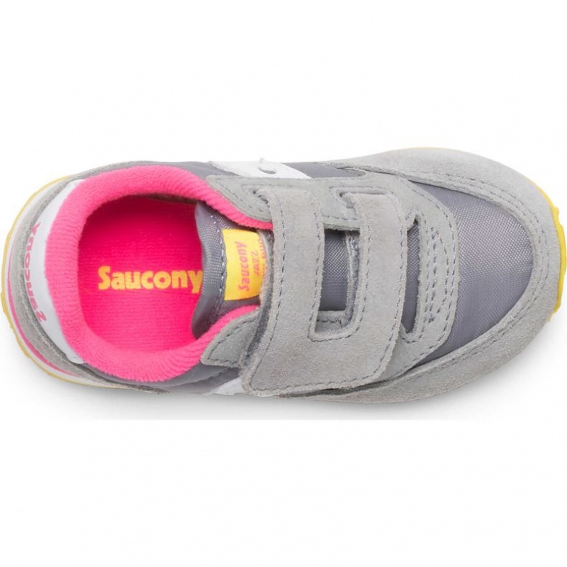 Grey Big Kids' Saucony Jazz Hook & Loop Sneaker | AUSTRALIA-OFJXZ