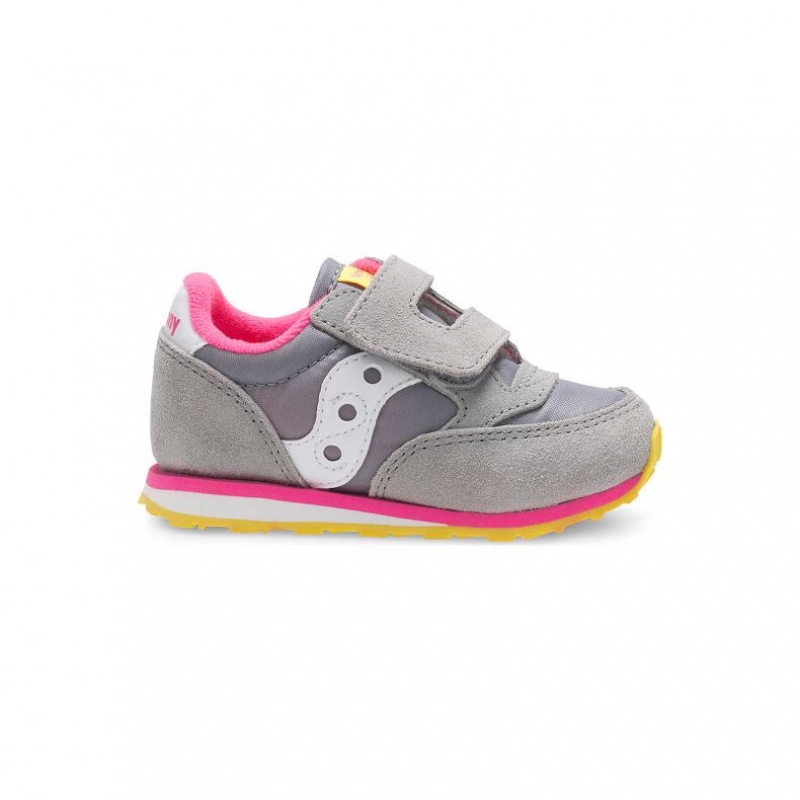 Grey Big Kids\' Saucony Jazz Hook & Loop Sneaker | AUSTRALIA-OFJXZ