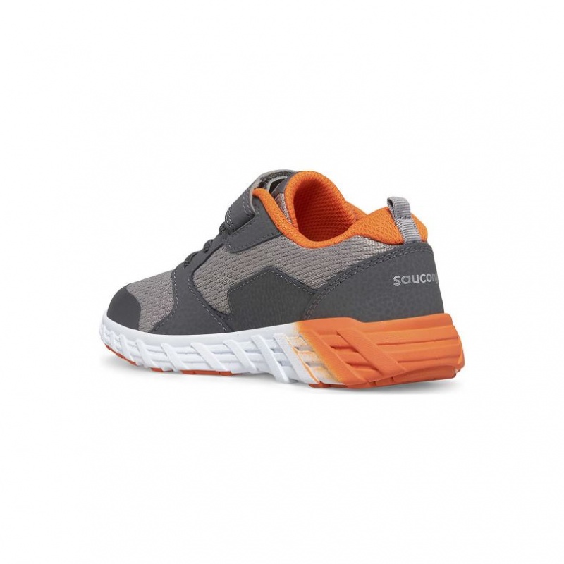 Grey Big Kids' Saucony Wind 2.0 A/C Sneaker | AUS-CPFKY