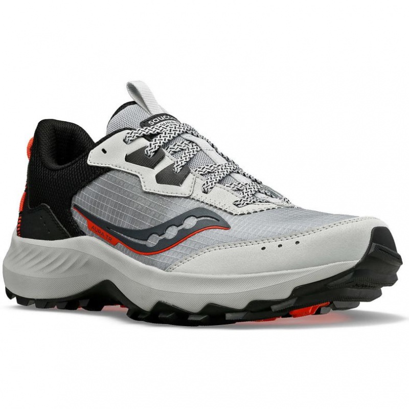 Grey Men's Saucony Aura TR Trail Running Shoes | AUS-SZNBE