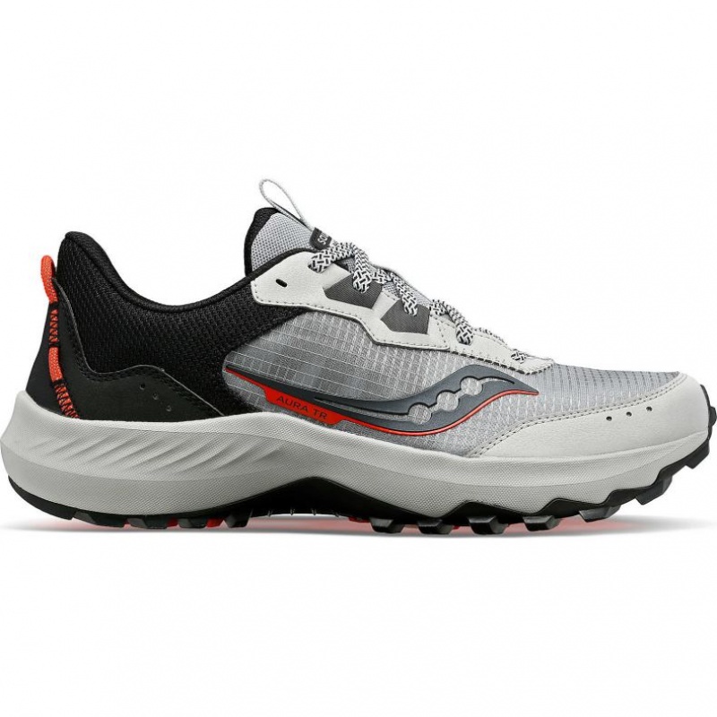 Grey Men\'s Saucony Aura TR Trail Running Shoes | AUS-SZNBE