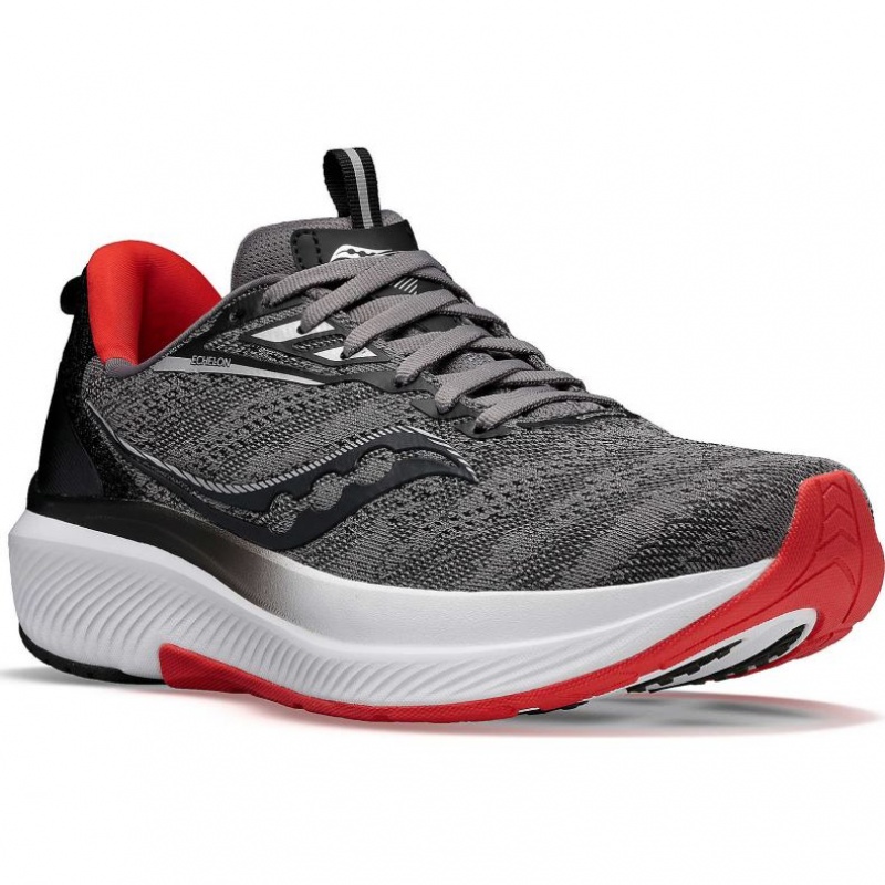 Grey Men's Saucony Echelon 9 Running Shoes | AUS-HPMTD