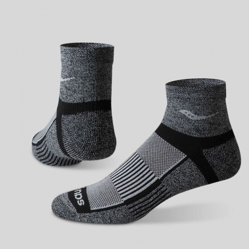 Grey Men\'s Saucony Inferno Quarter 3-Pack Socks | AUSTRALIA-LSTVD