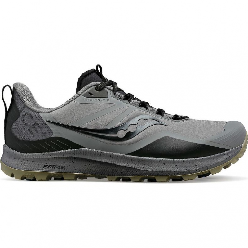 Grey Men\'s Saucony Peregrine ICE+ 3 Trail Running Shoes | AUS-AWZRI