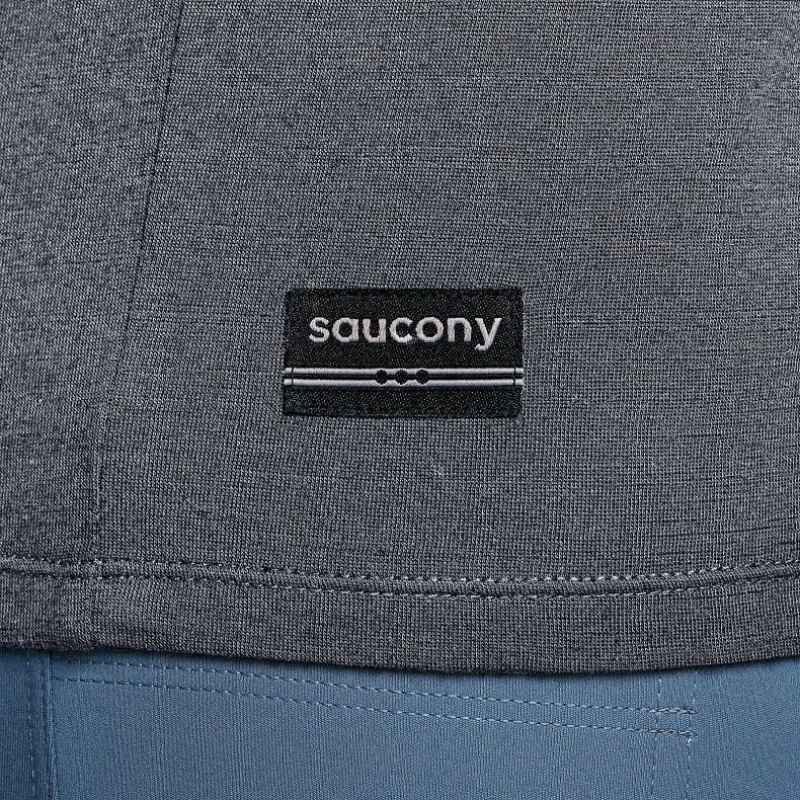 Grey Men's Saucony Peregrine Merino Long Sleeve T-Shirt | AUSTRALIA-CYWVD