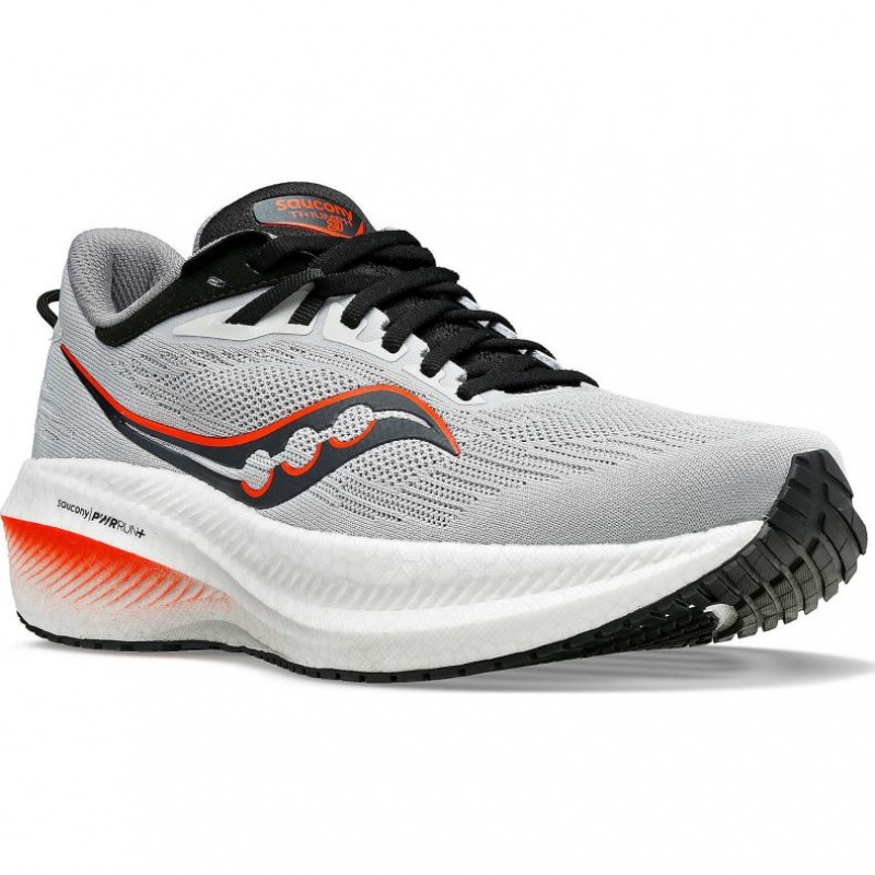 Grey Men's Saucony Triumph 21 Running Shoes | AUS-YMZIE