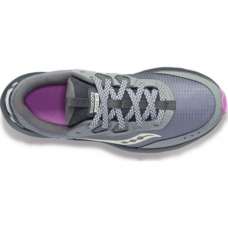 Grey Women's Saucony Aura TR Trail Running Shoes | AUS-RBJFG