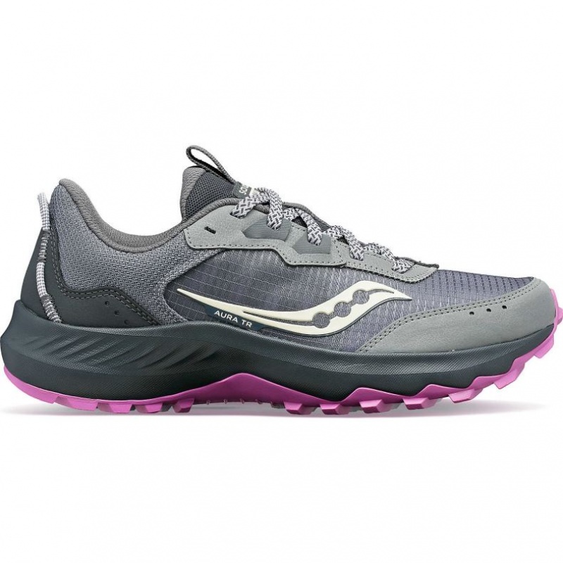 Grey Women\'s Saucony Aura TR Trail Running Shoes | AUS-RBJFG