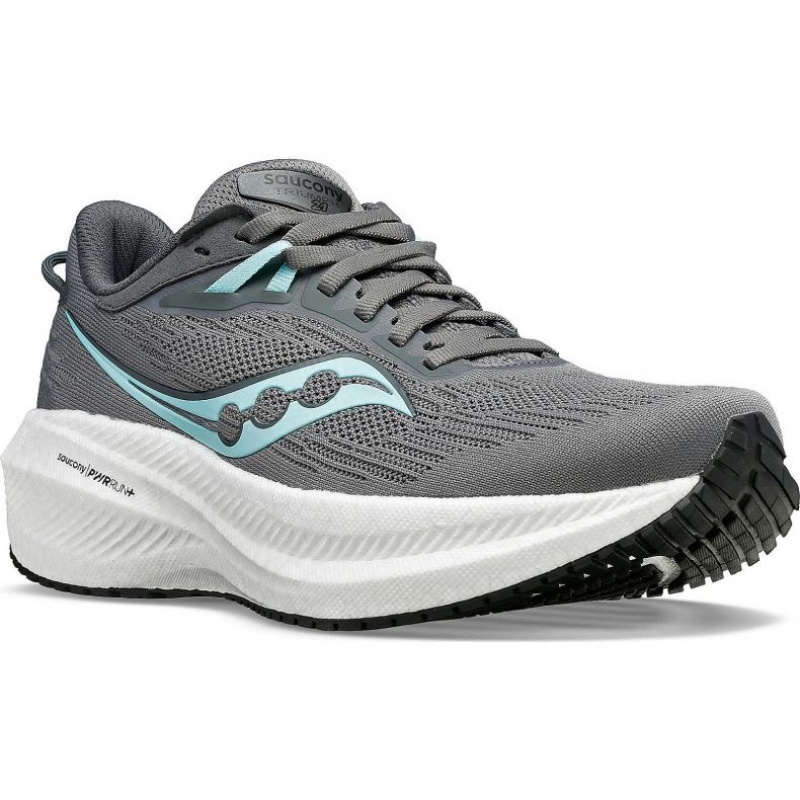 Grey Women's Saucony Triumph 21 Running Shoes | AUS-DALQZ