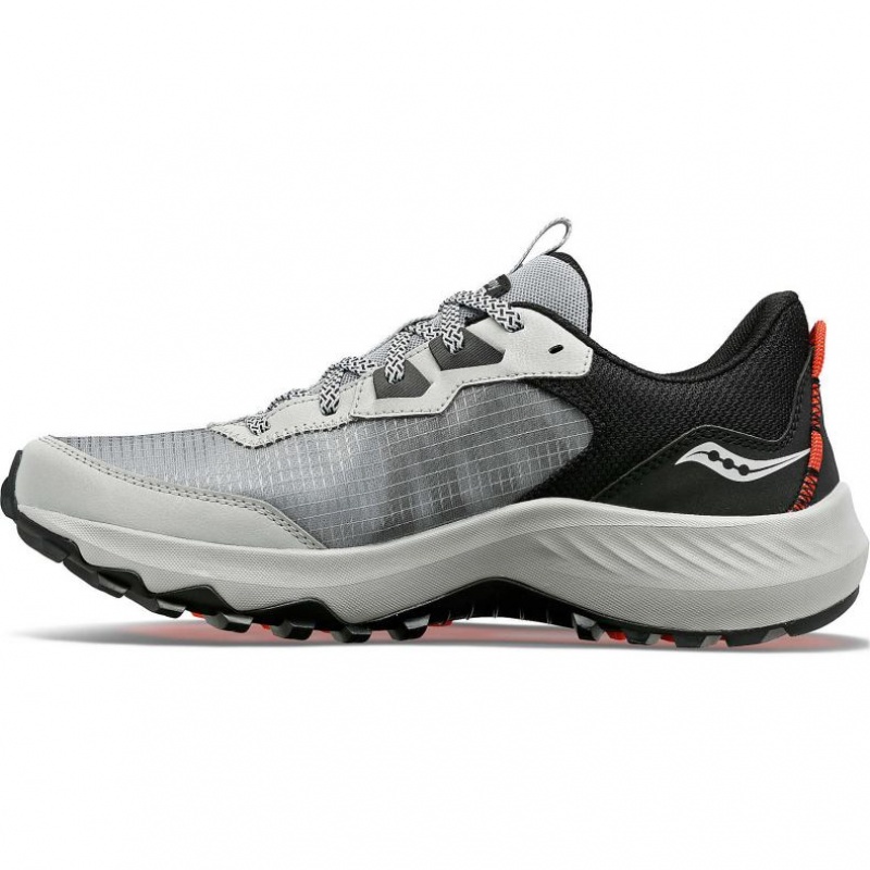 Grey / Black Men's Saucony Aura TR Wide Running Shoes | AUS-SQOHZ