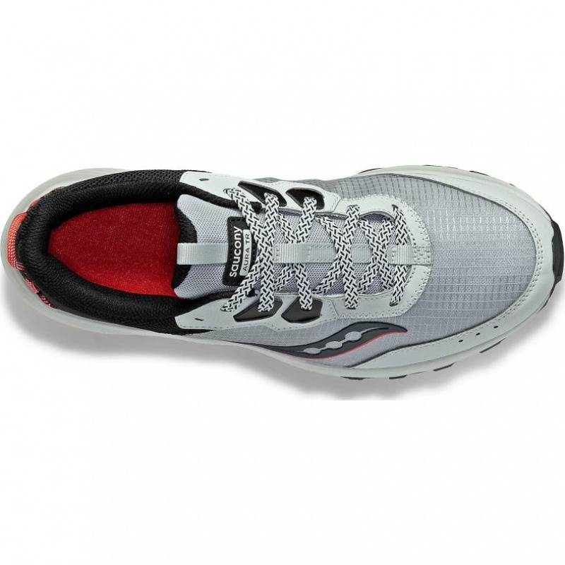 Grey / Black Men's Saucony Aura TR Wide Running Shoes | AUS-SQOHZ