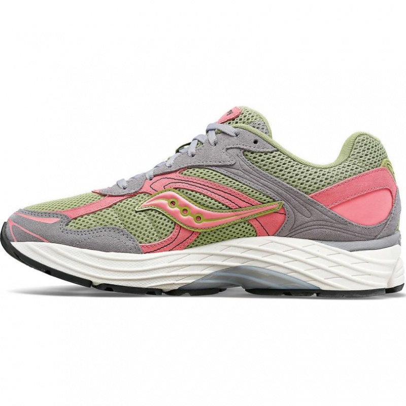 Grey / Green / Pink Men's Saucony ProGrid Omni 9 Premium Trainer | AUSTRALIA-KFIVX