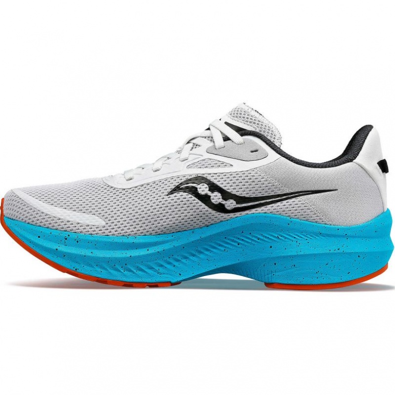 Grey / Turquoise Men's Saucony Axon 3 Running Shoes | AUS-FEDNH