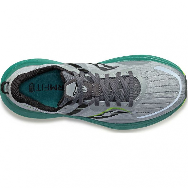 Grey / Turquoise Men's Saucony Tempus Wide Running Shoes | AUSTRALIA-DZPTM