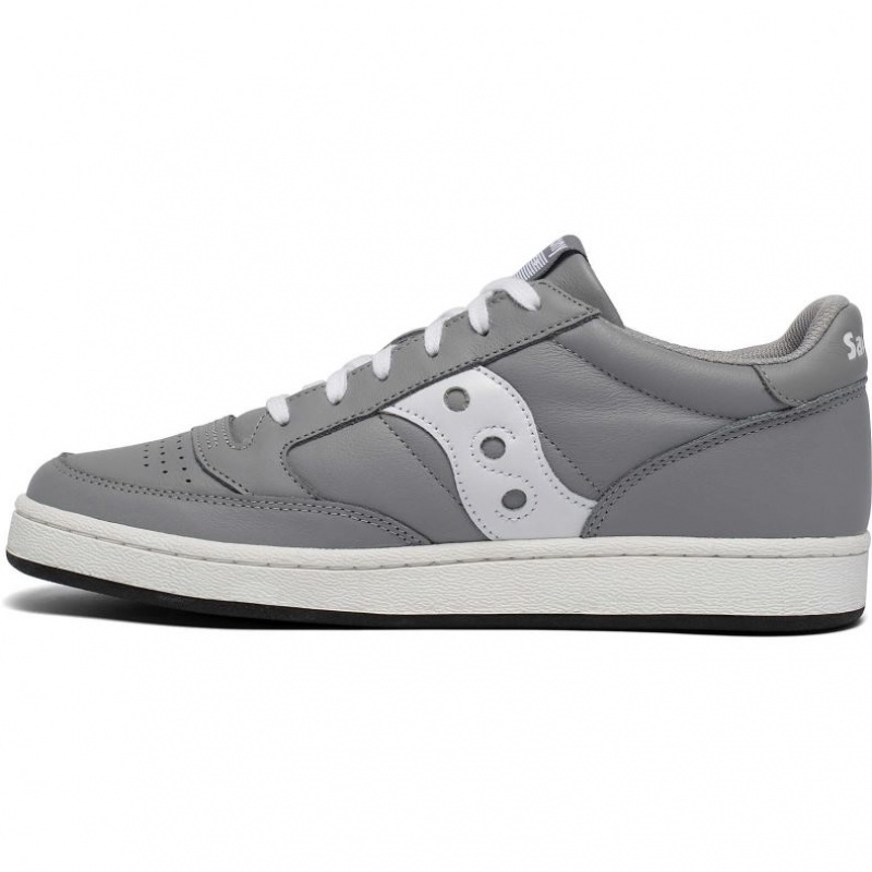 Grey / White Women's Saucony Jazz Court Trainer | AUSTRALIA-BQWDJ