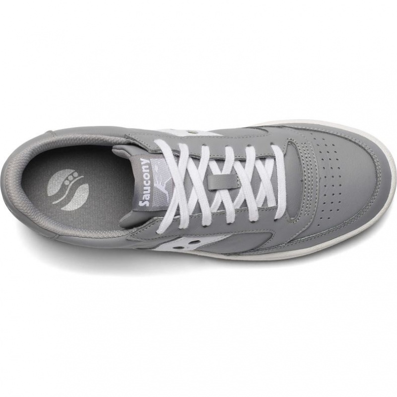 Grey / White Women's Saucony Jazz Court Trainer | AUSTRALIA-BQWDJ