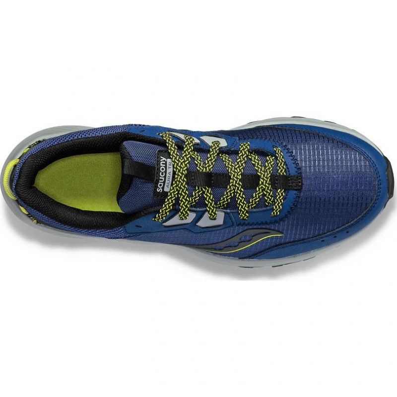 Indigo Men's Saucony Aura TR Wide Running Shoes | AUSTRALIA-ECBVW