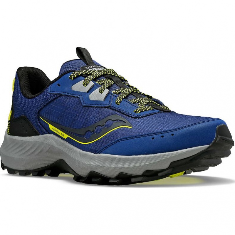 Indigo Men's Saucony Aura TR Wide Running Shoes | AUSTRALIA-ECBVW