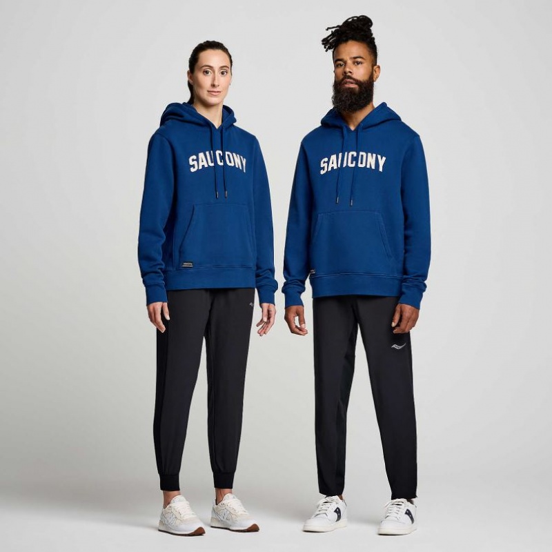 Indigo Men's Saucony Recovery Hoodie | AUS-UHCPQ