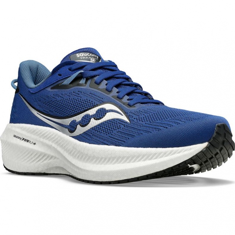 Indigo Men's Saucony Triumph 21 Running Shoes | AUS-MKGJL