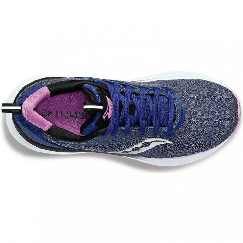 Indigo Women's Saucony Echelon 9 Wide Running Shoes | AUS-QCSWX