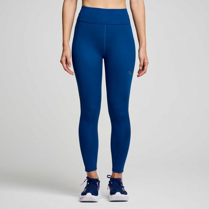 Indigo Women\'s Saucony Fortify Crop Tight | AUS-YRVLX