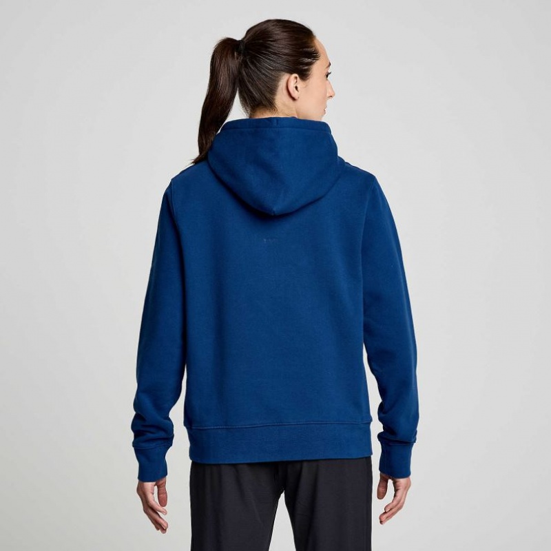 Indigo Women's Saucony Recovery Hoodie | AUS-PHTZY