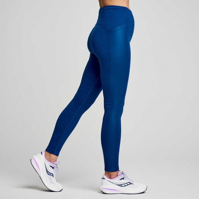 Indigo Women's Saucony Solstice Tight | AUS-IPSKO