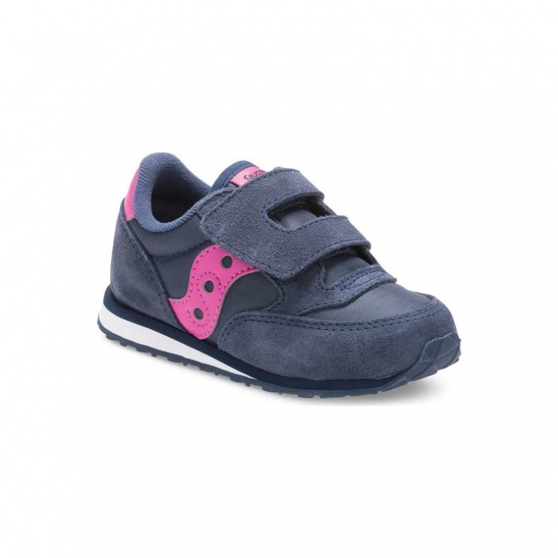 Navy Big Kids' Saucony Jazz Hook & Loop Sneaker | AUSTRALIA-AQPYM